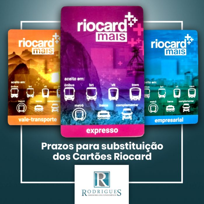 Prazos para substituição dos Cartões Riocard