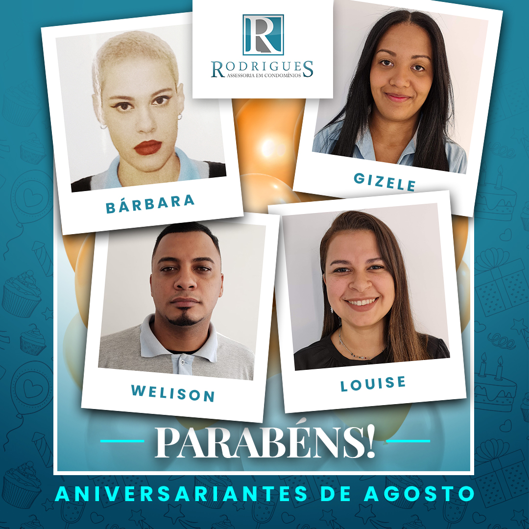 Aniversariantes do Mês – Agosto