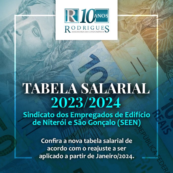Nova Tabela Salarial – Sindicato dos Empregados de Edifício de Niterói e São Gonçalo (SEEN)