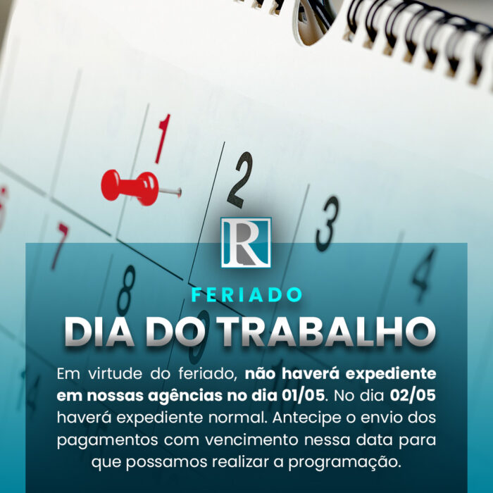 Feriado – Dia do Trabalho