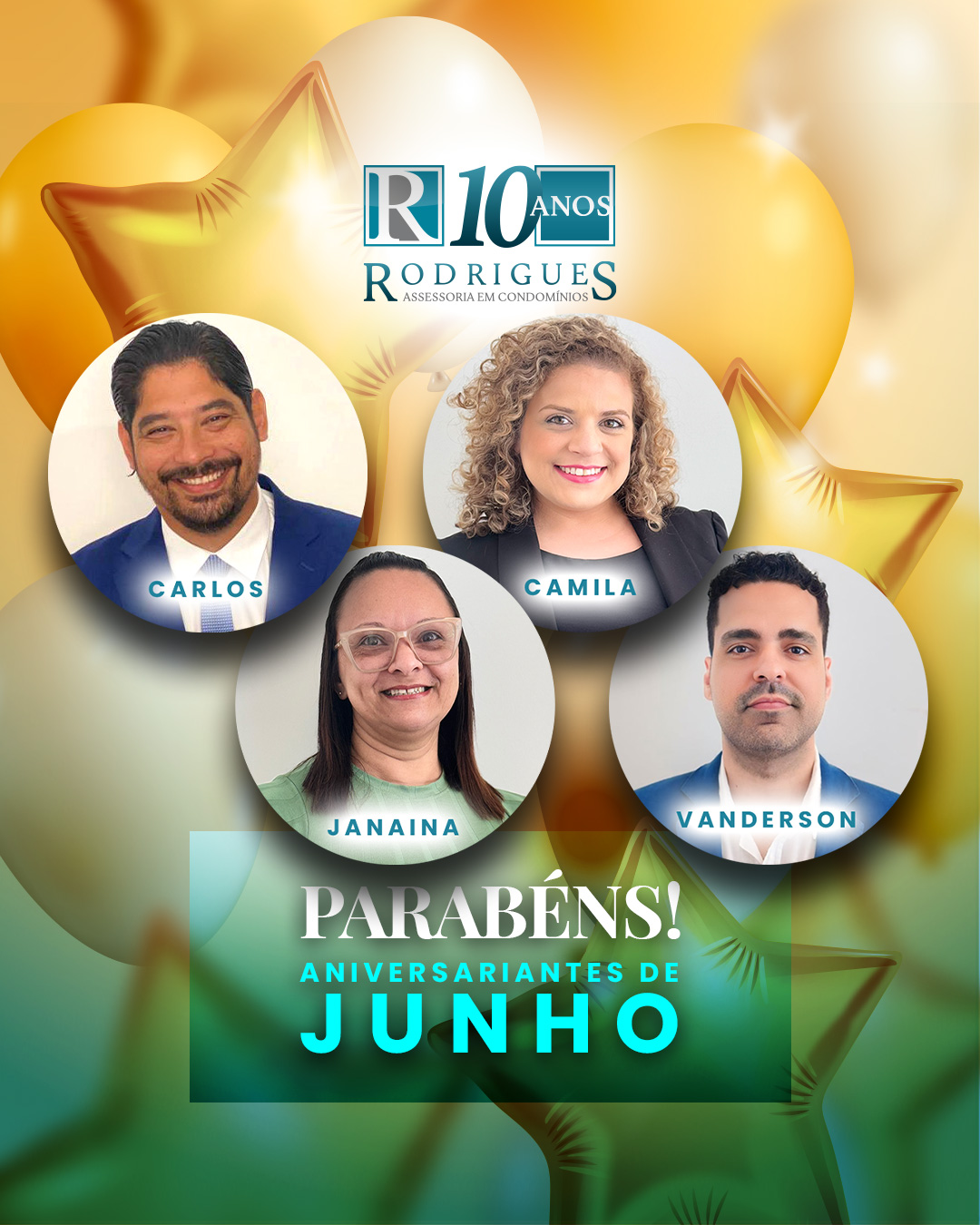 Aniversariantes do Mês – Junho