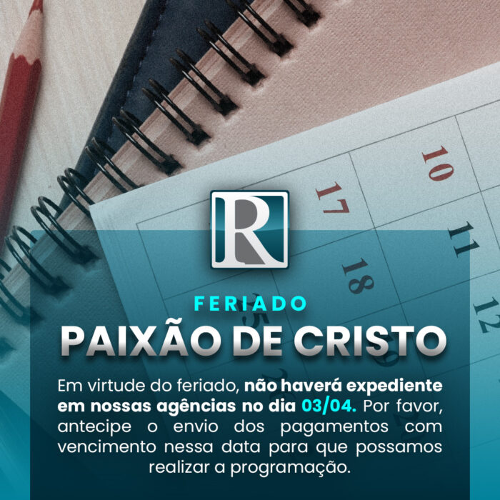 Feriado – Paixão de Cristo