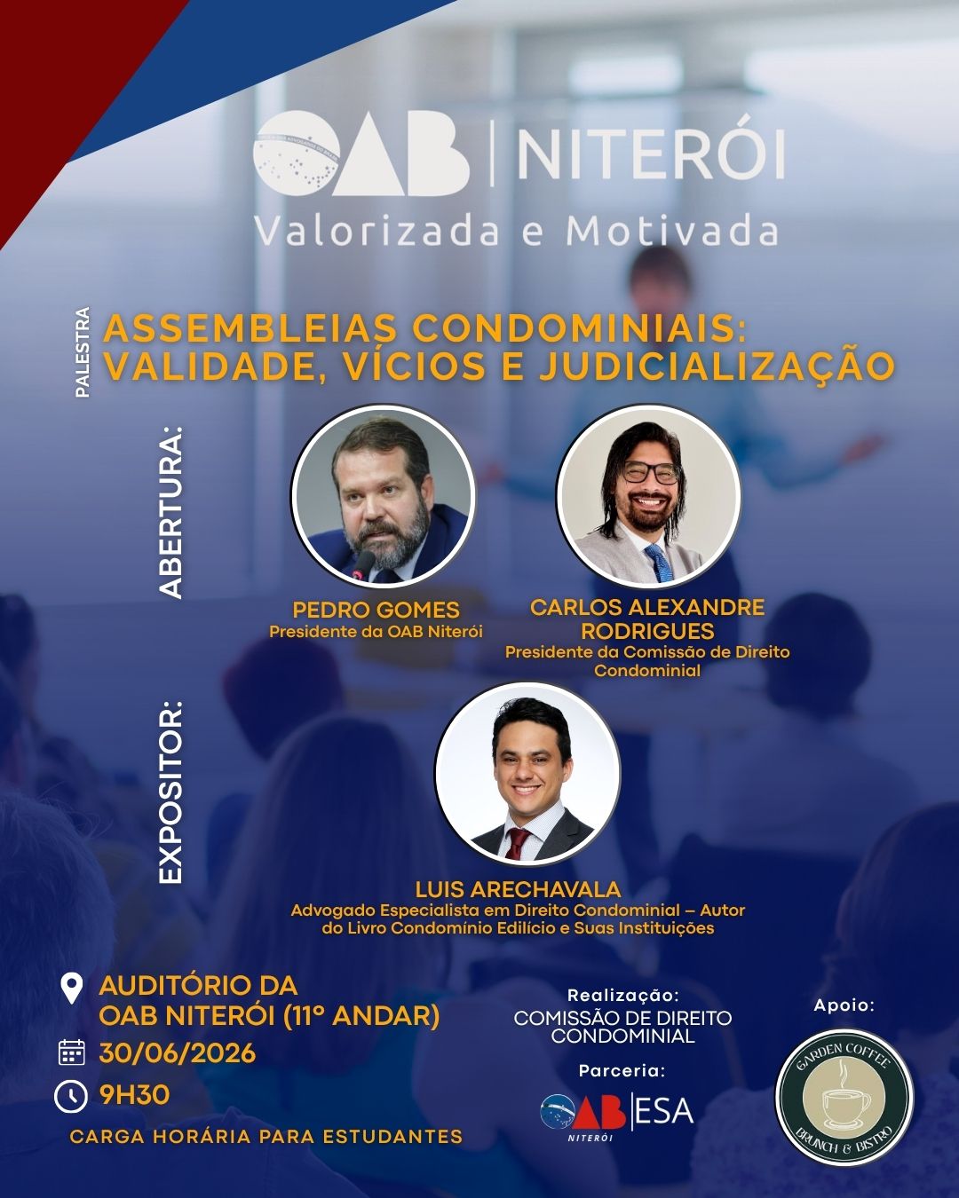 Palestra na OAB Niterói: “Assembleias Condominiais: Validade, Vícios e Judicialização”